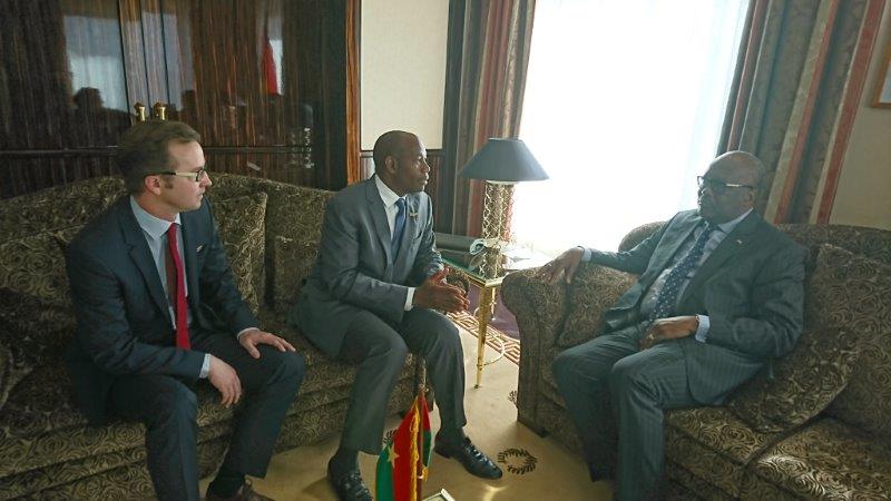 Intercem rencontre le Président du Burkina Faso le 21.03.2017 à Berlin