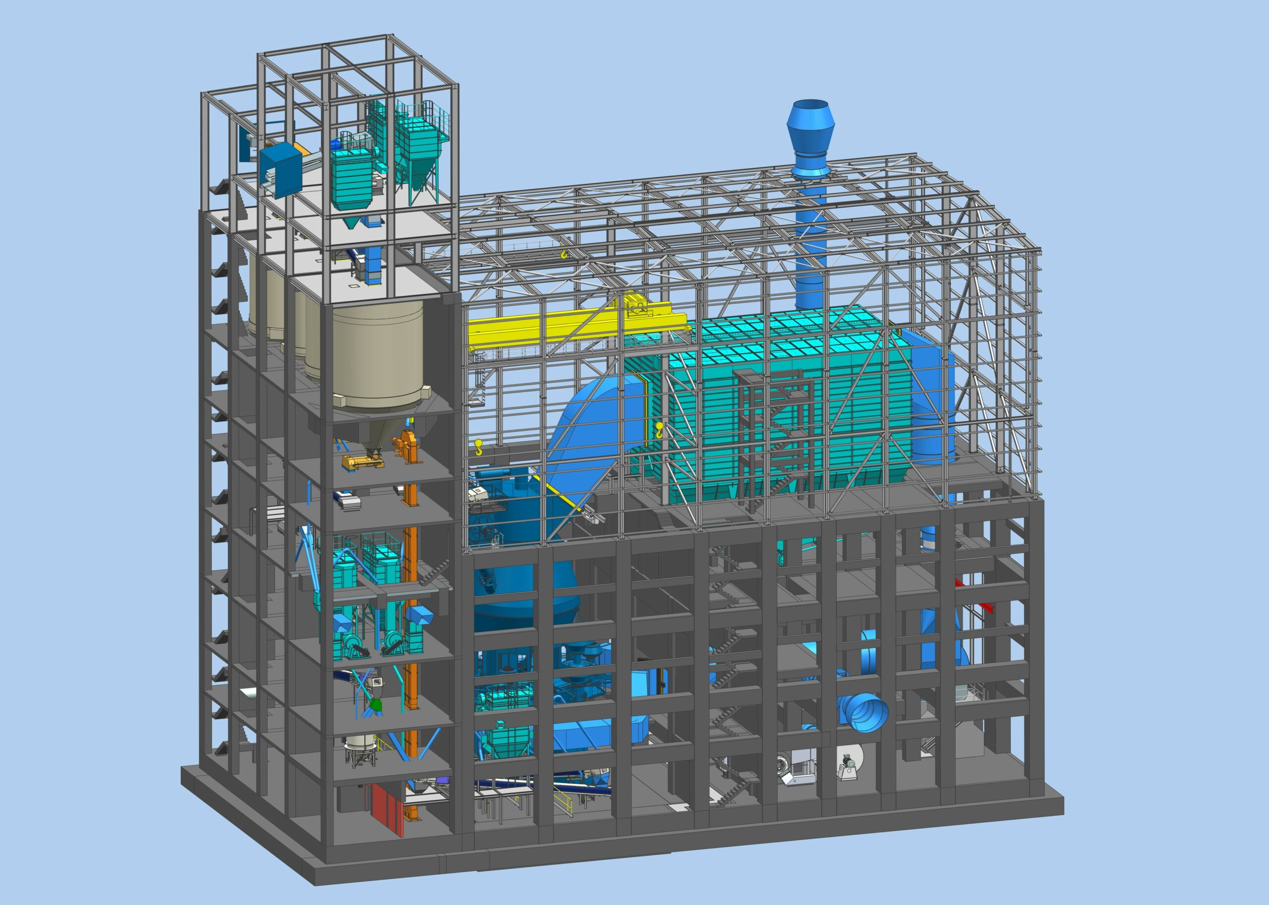 Commande reçue pour une usine de broyage de ciment avec VRM depuis la station de réception des camions de matières premières jusqu’à l’usine d’emballage. Intercem exécutera l’ensemble des services d’ingénierie et de supervision ainsi que les livraisons pour ce projet.