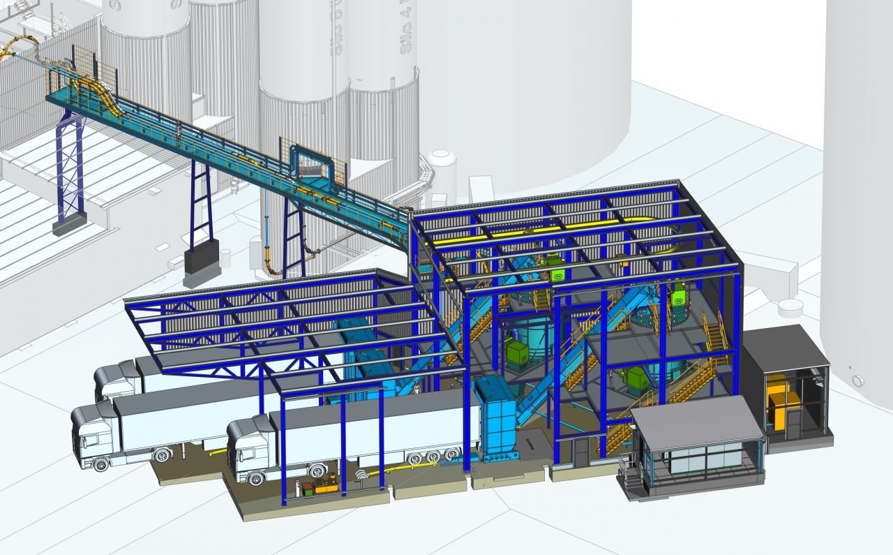 Station de déchargement de camions pour Solnhofer Portland Zementwerke