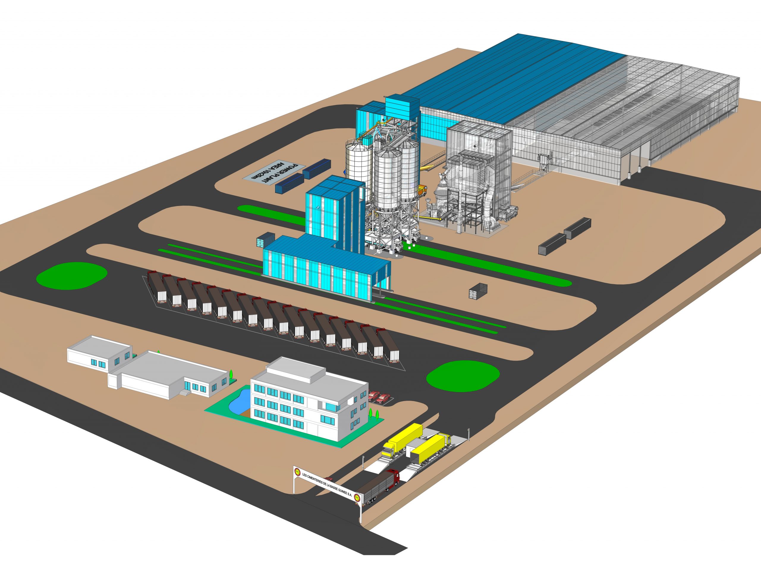 Nouvelle usine de broyage de ciment à Kamsar, Guinée